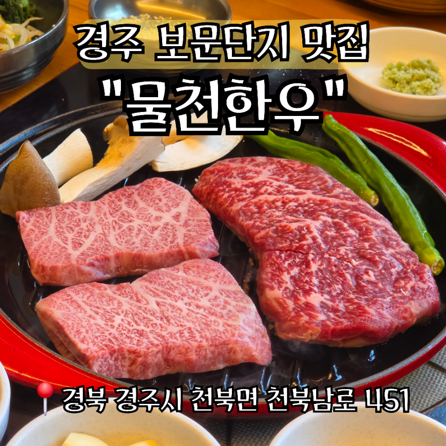 구입한 한우를 구워 먹는 모습. 표고버섯과 청양고추 같은 곁들이 채소도 함께 준비됩니다.