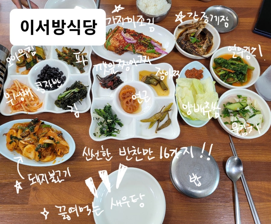 이서방식당의 백반