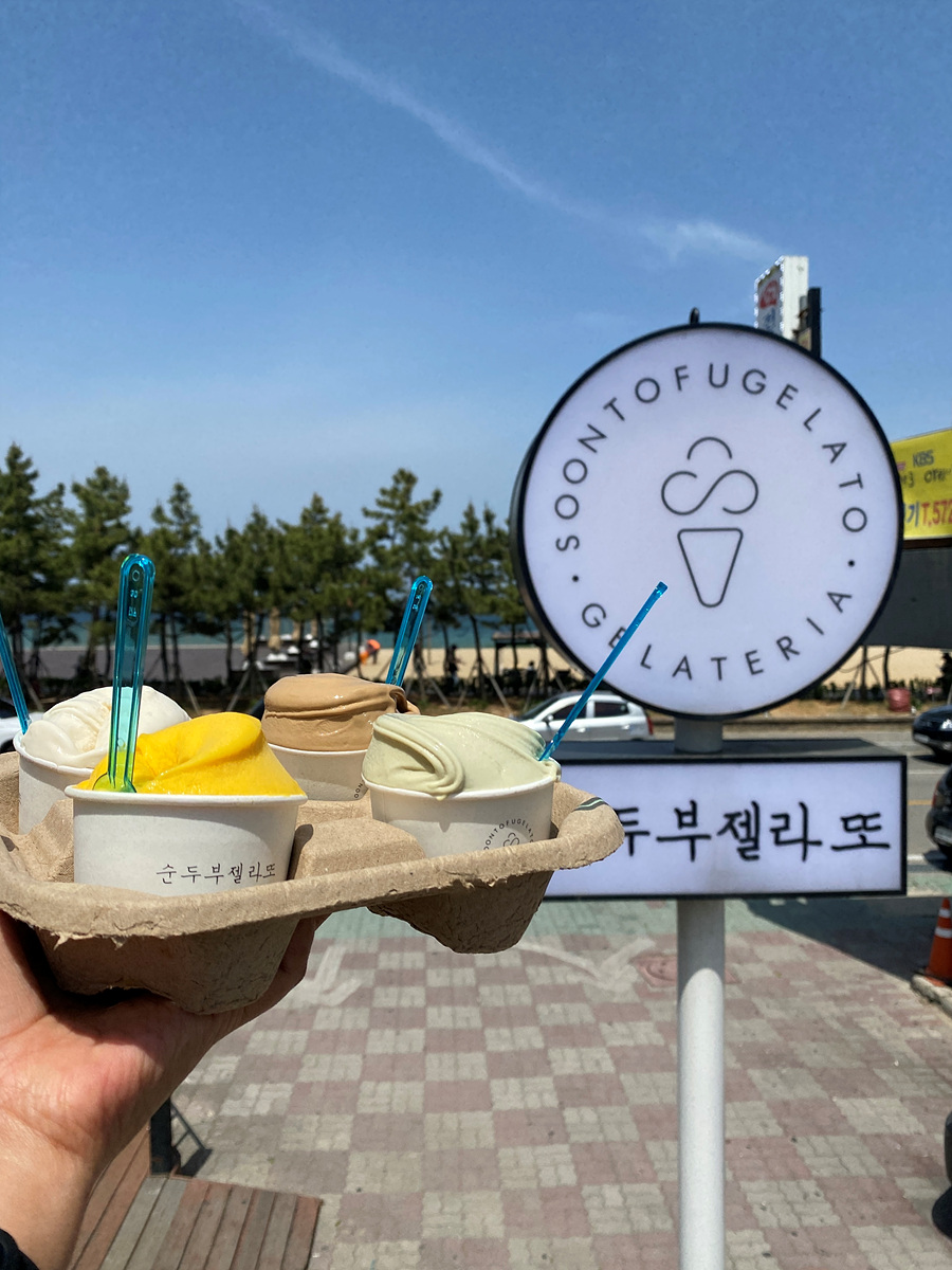 파로라의 시그니처 메뉴인 순두부젤라또