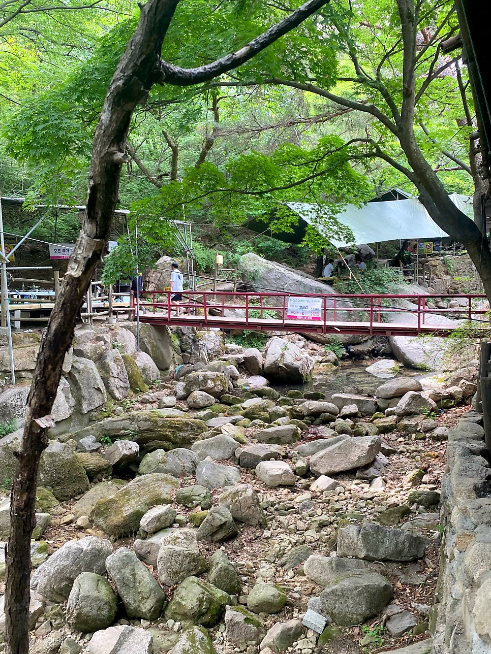 미림산장 계곡 뷰