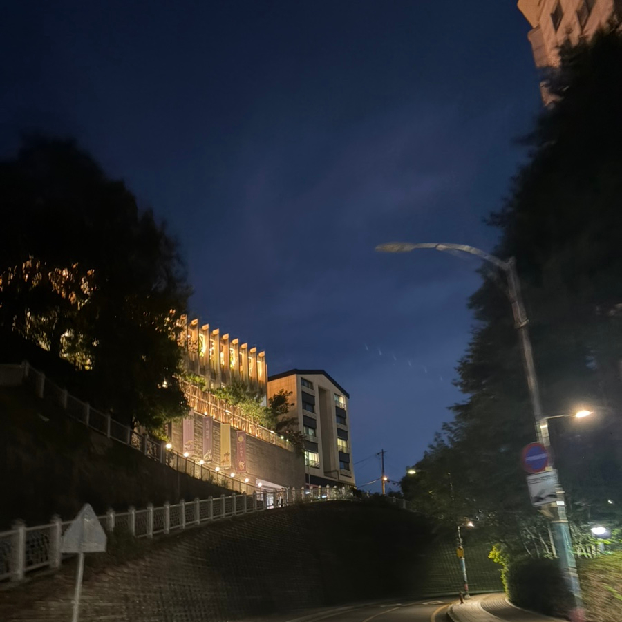 리제로로 올라가는 경희궁 근처 야경