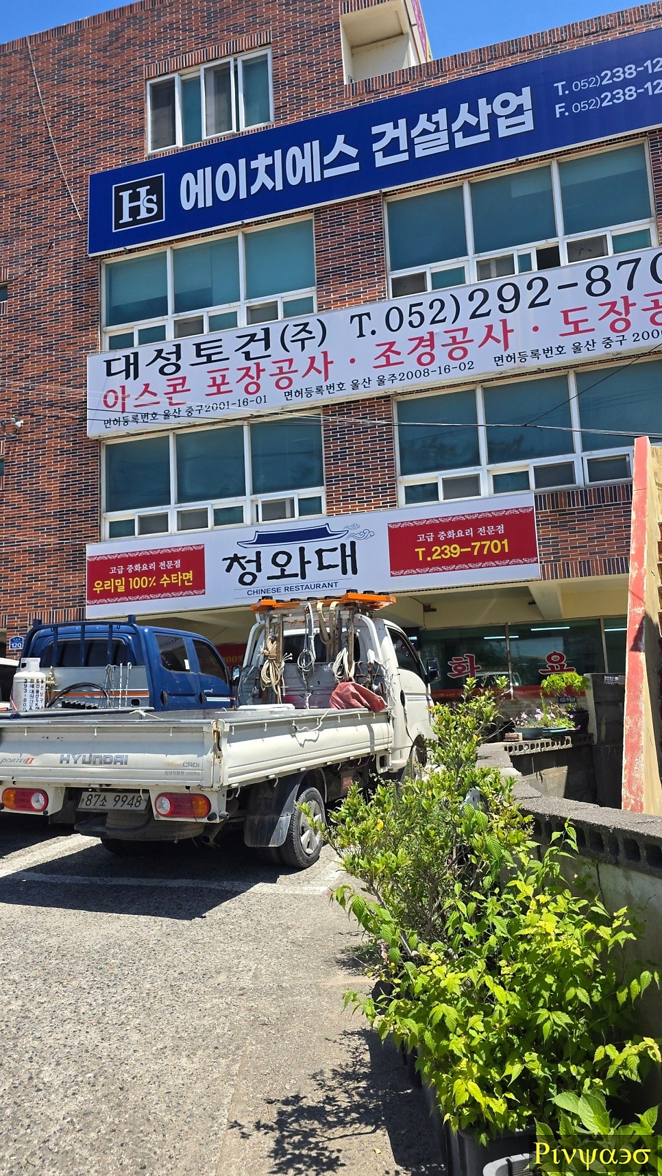서생면 골목의 수타 중식당, 청와대