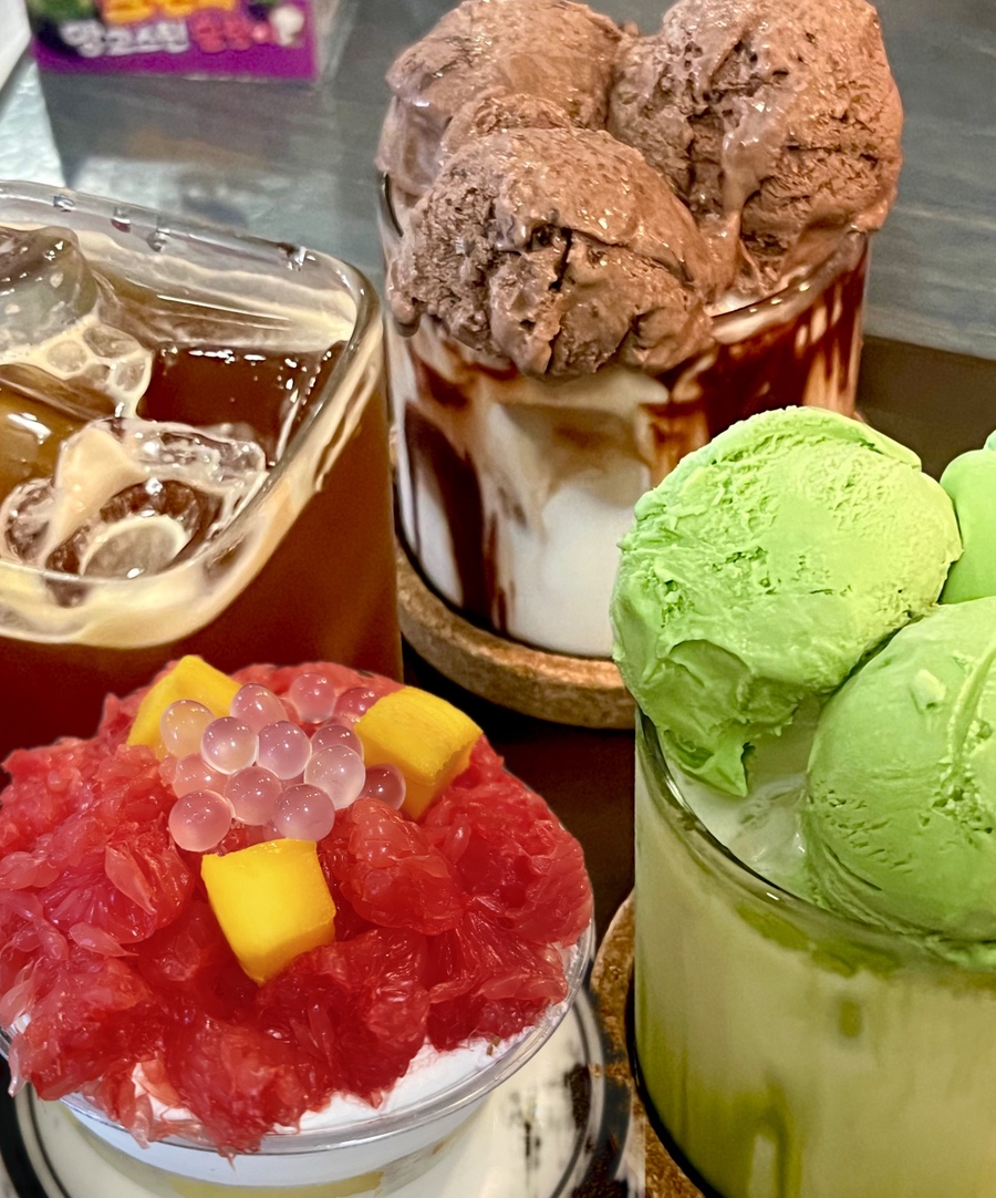 바리스타빈 빙수와 아이스크림 음료
